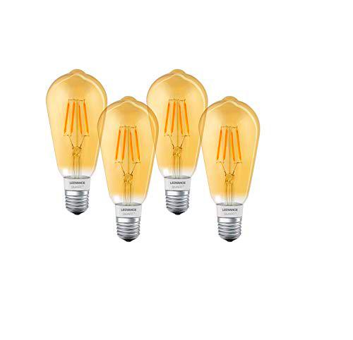 LEDVANCE Lámpara Smart LED con Bluetooth, filamento Edison Gold