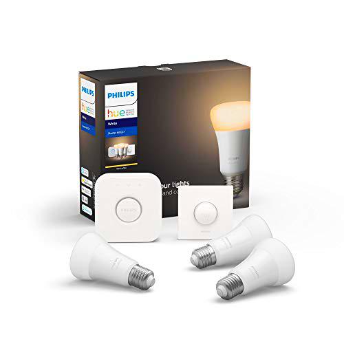 Philips Hue Pack de 3 Bombillas Inteligentes LED E27