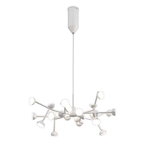 Mantra Iluminación. Modelo ADN BLANCO. Lámpara de techo colgante fabricado en aluminio y hierro acabado en color blanco