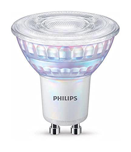 Philips - Bombilla LED cristal 80W GU10 reproducción cromática de 90 luz blanca cálida 36º apertura, regulable