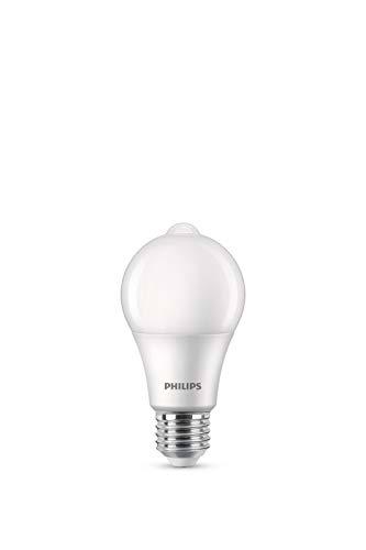 Philips - Bombilla LED con sensor 60W estándar E27 luz blanca fría