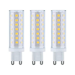 Paulmann Juego de 3 bombillas LED 28801, casquillo de patillas de color blanco neutro