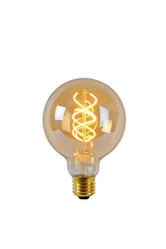 Lucide LED Bulb - Bombilla LED - 9,5 cm de diámetro - LED DIM. - 1 x 5 W 2200 K - Amber