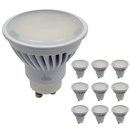 Pack 10x GU10 LED 8,5w Potentísima. Color Blanco Frio (6500K)
