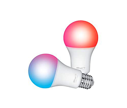 Trust Smart Home Bombilla LED WiFi inteligente E27 blanco y color