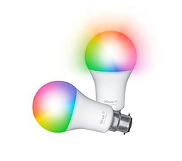 Trust Smart Home Bombilla LED WiFi inteligente B22 blanco y color
