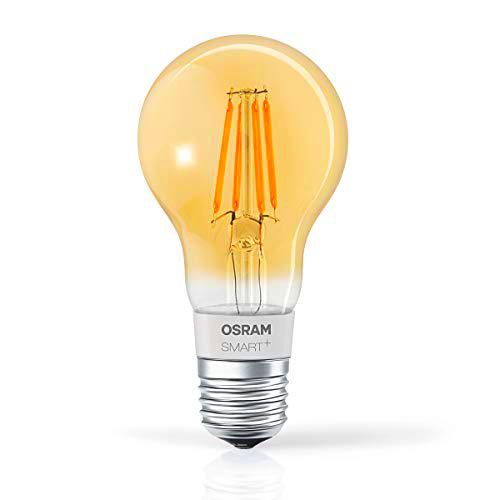 Osram Smart+ - Bombilla con filamento LED dorado, con casquillo E27