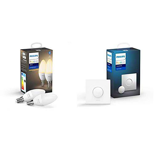 Philips Hue White - Paquete de 2 bombillas LED inteligentes E14