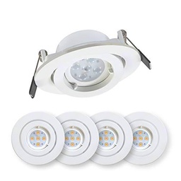 Arlec - Juego de 4 bombillas LED GU10 (5,5 W, luz blanca cálida)