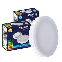 Kanlux 4 Bombillas LED Gx53 7 W/530 LM 50 W, luz Blanca Diurna