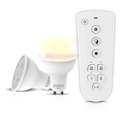 SCHWAIGER - ALSET400- Juego de bombillas LED (GU10) como luz regulable para el hogar Smart Living, H4You